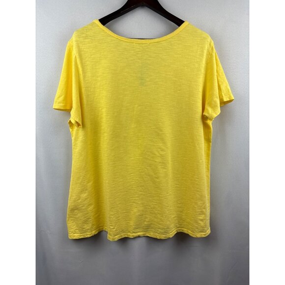 Women’s Fresh Produce 2X Bright Yellow Cotton T-Shirt - Picture 5 of 5